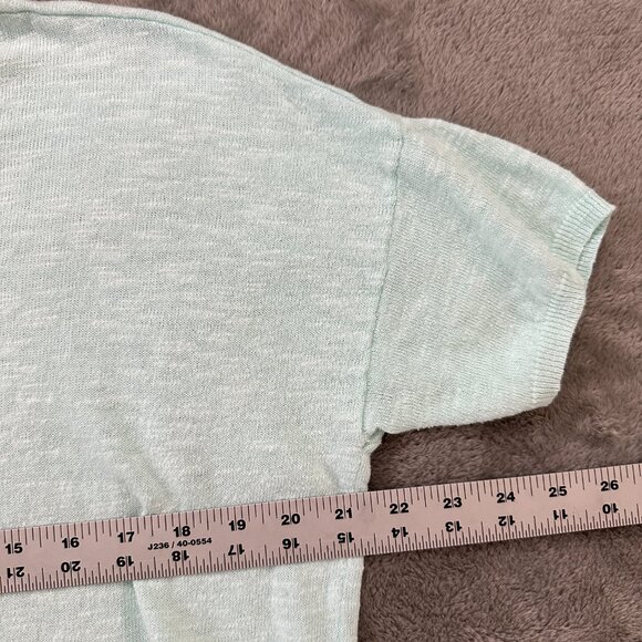 Eileen Fisher Linen Cotton Oversized Tee Shirt SMALL Mint Green - Picture 5 of 6